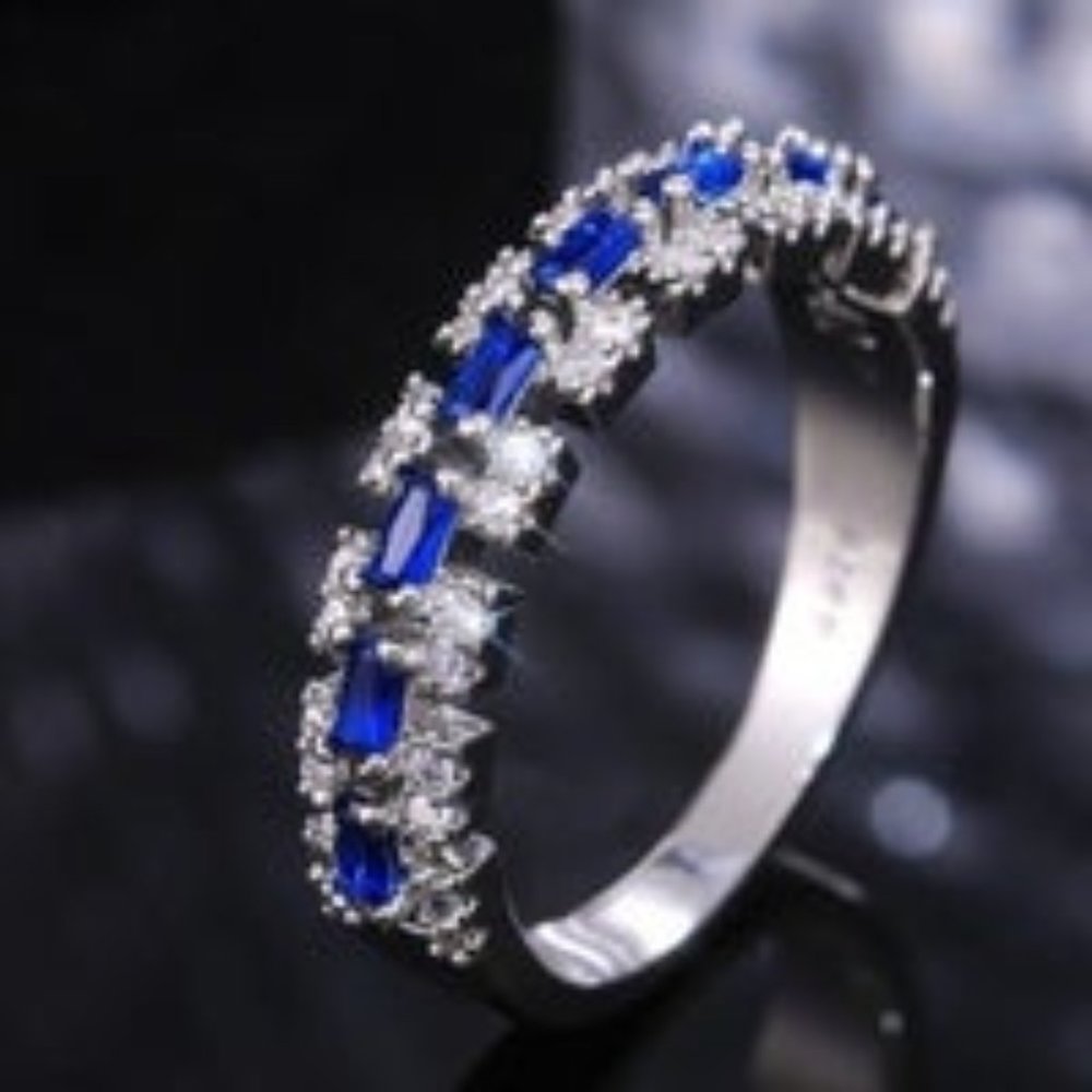 Dainty Gems Full Around Zircon Trendy Eternity Fashion Rings